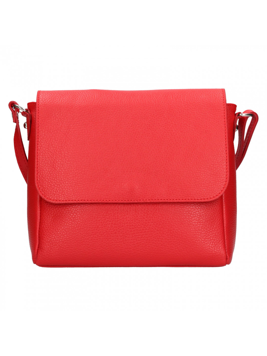 Dámská kožená crossbody kabelka Italia Nikka – červená